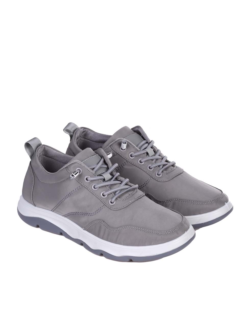 Ежедневни мъжки комфортни обувки в сиво 7H-24189 grey