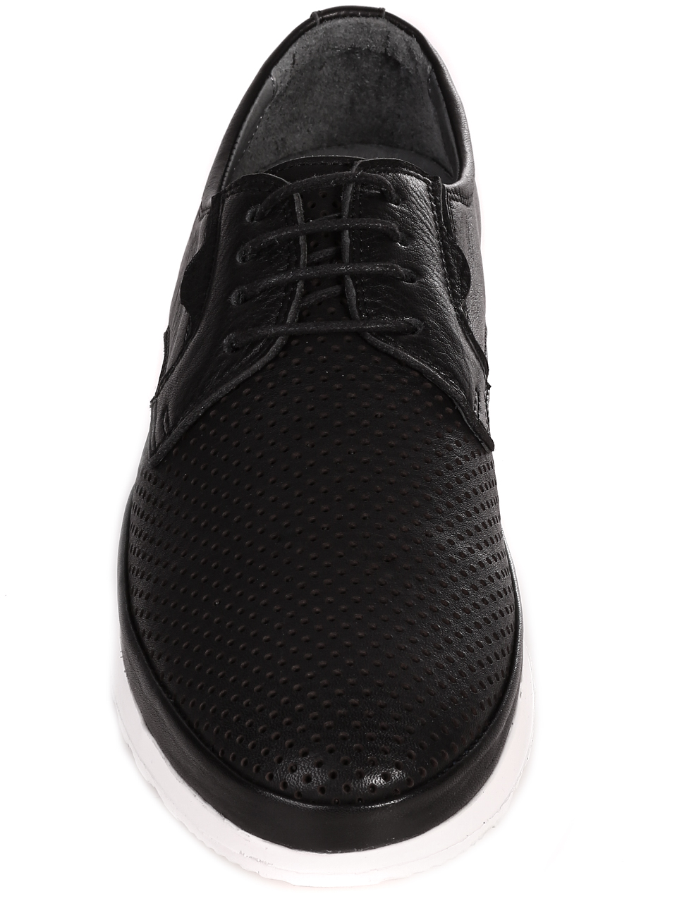 Ежедневни мъжки обувки от естествена кожа 7AT-24355 black