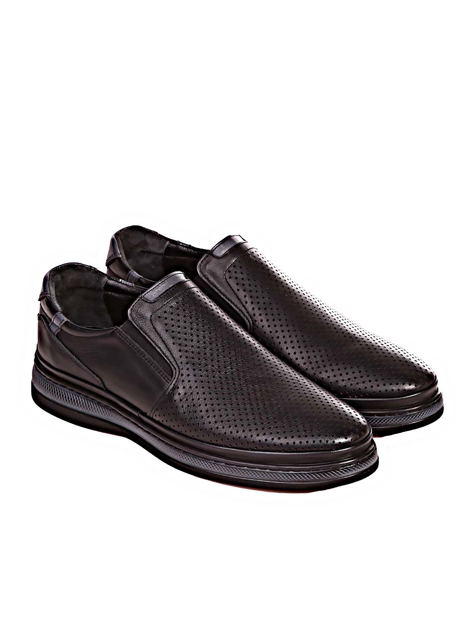 Ежедневни мъжки обувки от естествена кожа 7AT-24386 black
