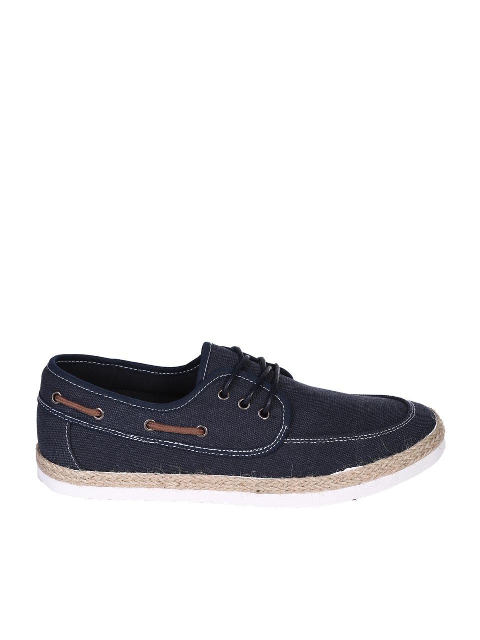 Ежедневни мъжки комфортни обувки в цвят деним 7U-24158 dk.jeans