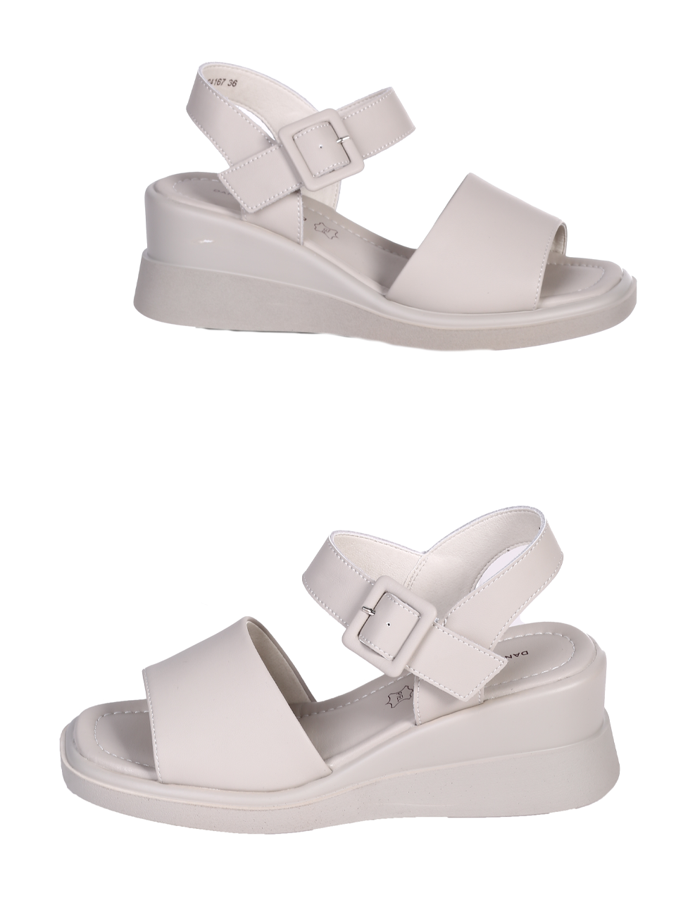 Ежедневни дамски сандали на платформа в сиво 4AF-24167 grey