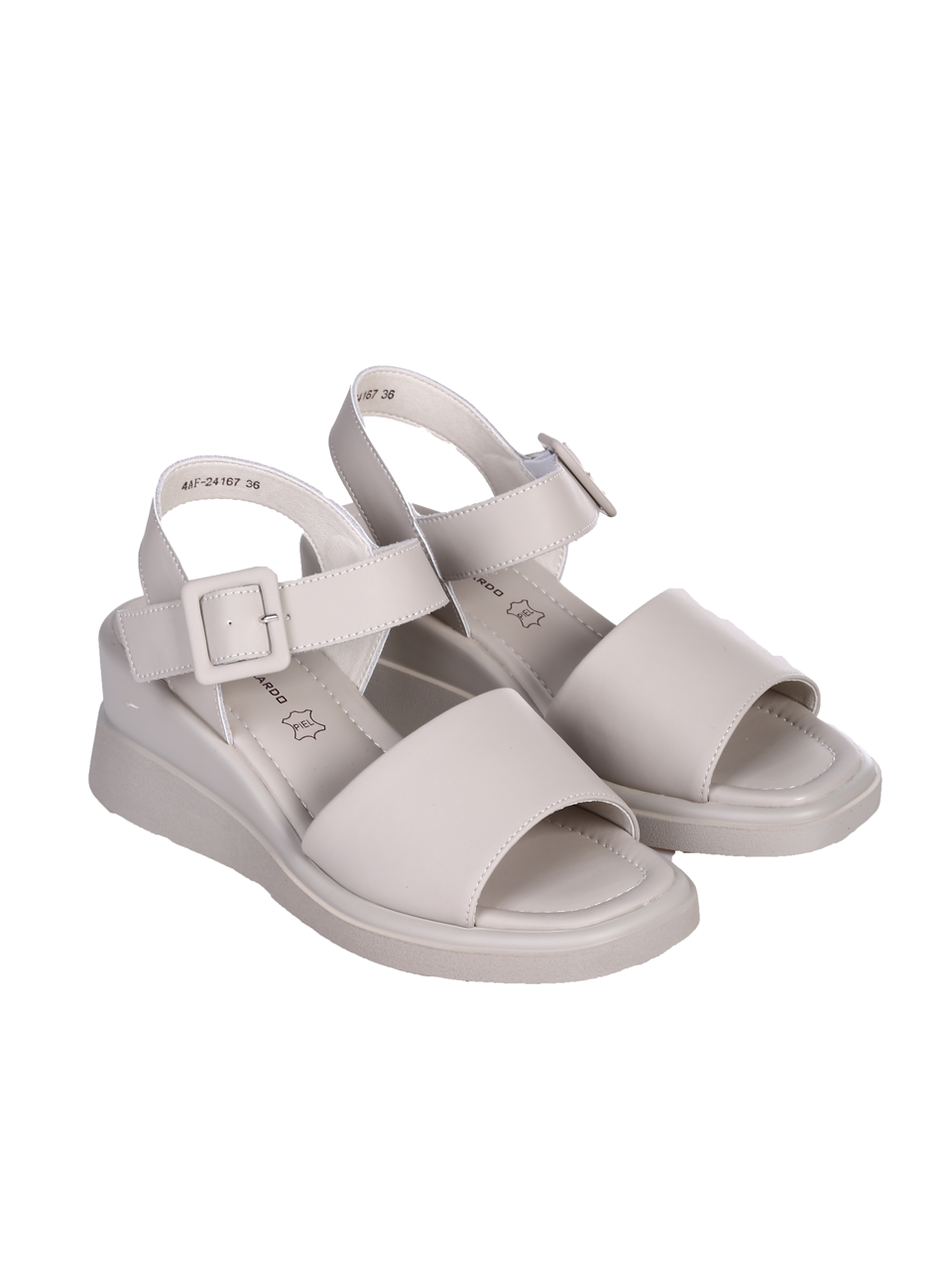 Ежедневни дамски сандали на платформа в сиво 4AF-24167 grey