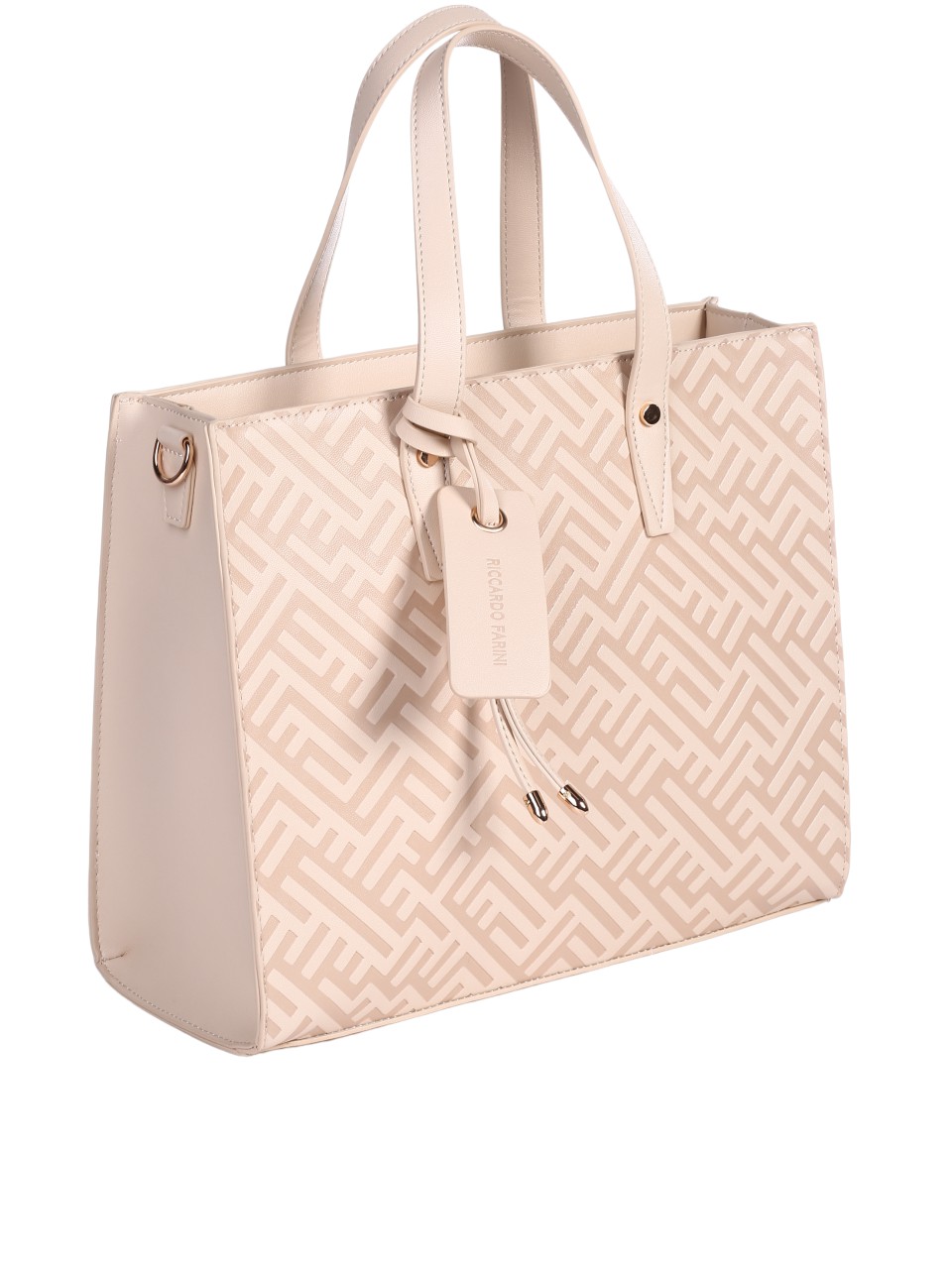 Елегантна дамска чанта в бежово 9V-24305 beige
