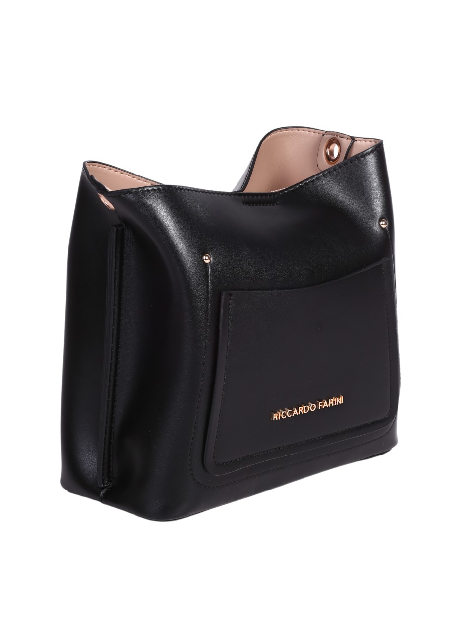 Ежедневна дамска чанта в черен/бежов цвят 9V-24309 black/beige