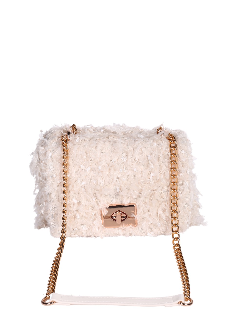 Ежедневна дамска чанта в бяло 9AG-24251 ivory/off white