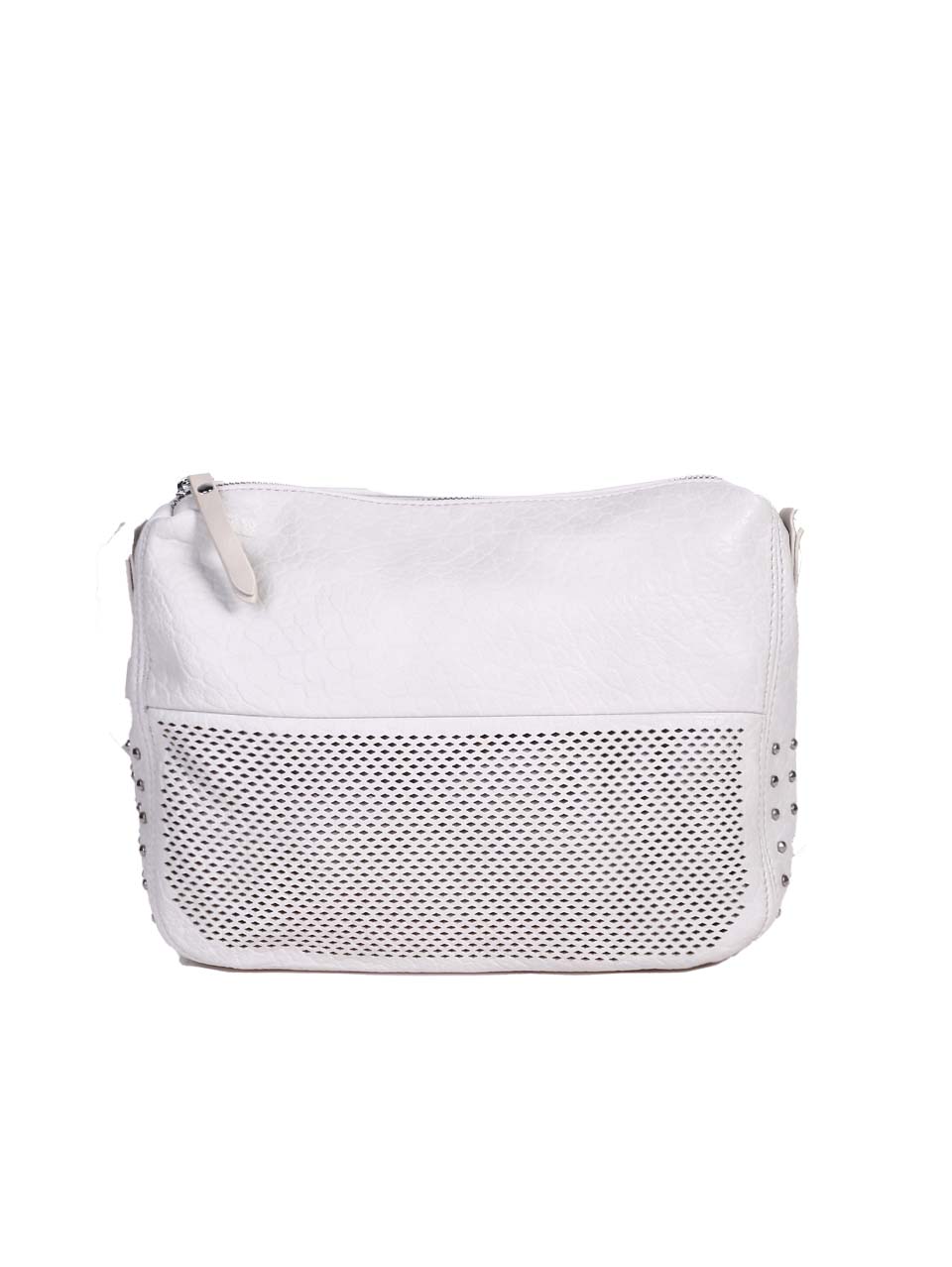 Ежедневна дамска чанта в бял/сив цвят 9Q-24291 off white