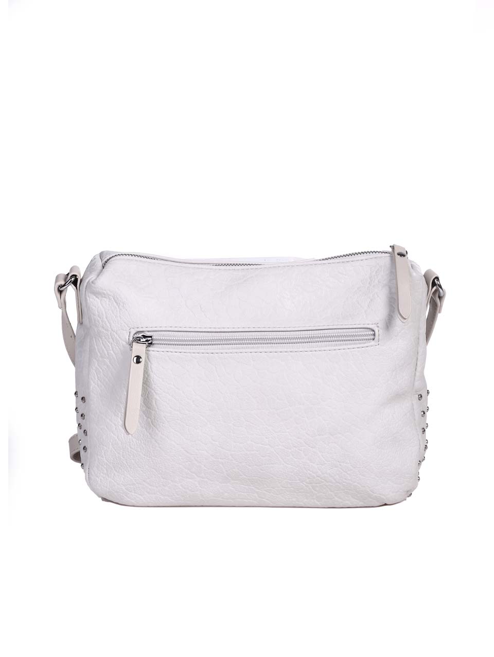 Ежедневна дамска чанта в бял/сив цвят 9Q-24291 off white