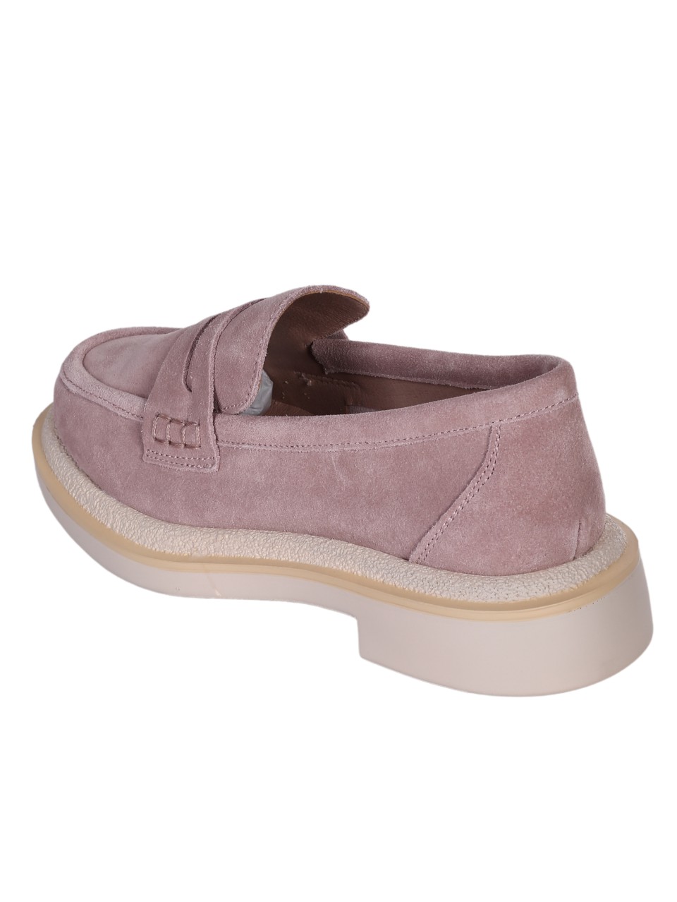 Ежедневни дамски мокасини от естествен велур в розово 73010-03 pink