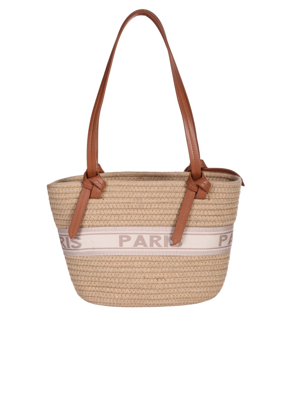Ежедневна дамска чанта в бежово/златист цвят 9V-24258 beige/gold
