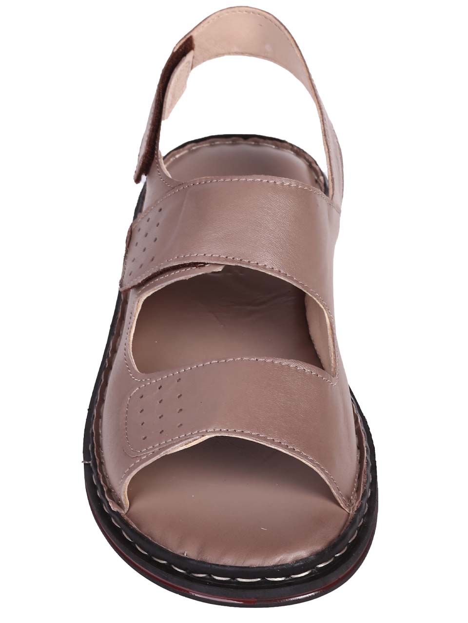 Ежедневни мъжки сандали от естествена кожа в бежово 8AT-24403 beige