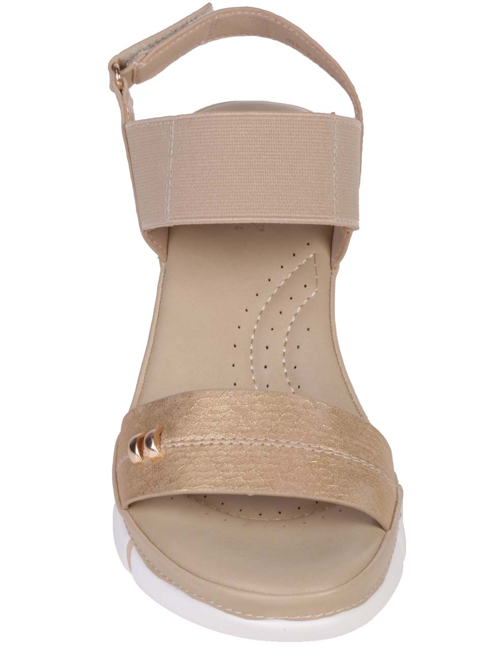 Ежедневни дамски сандали на платформа в бежово 4H-24313 beige