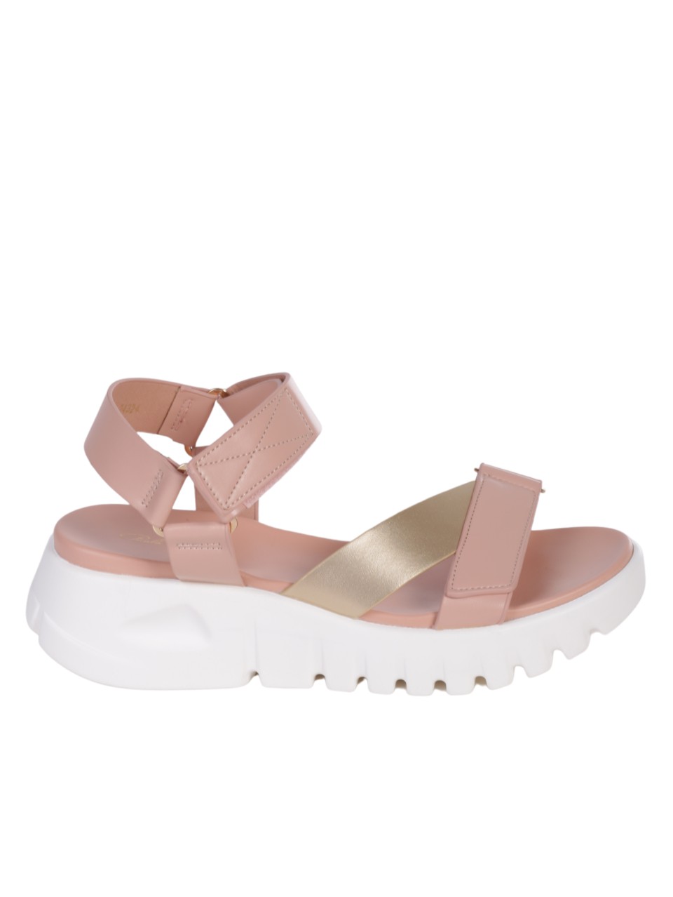Ежедневни дамски сандали на платформа в розов/златист цвят 4H-24324 pink/gold