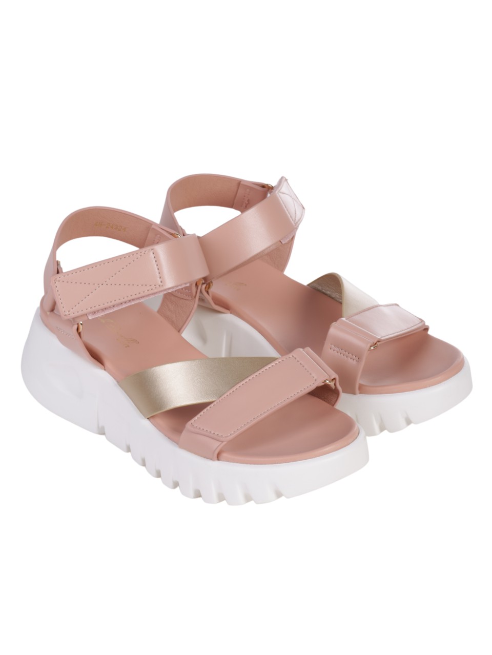 Ежедневни дамски сандали на платформа в розов/златист цвят 4H-24324 pink/gold