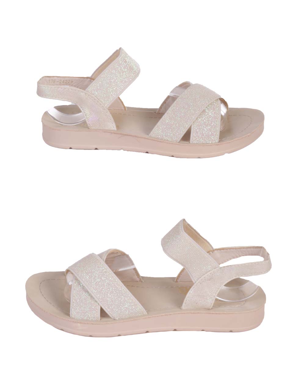 Ежедневни детски сандали в бежово 17F-24221 beige
