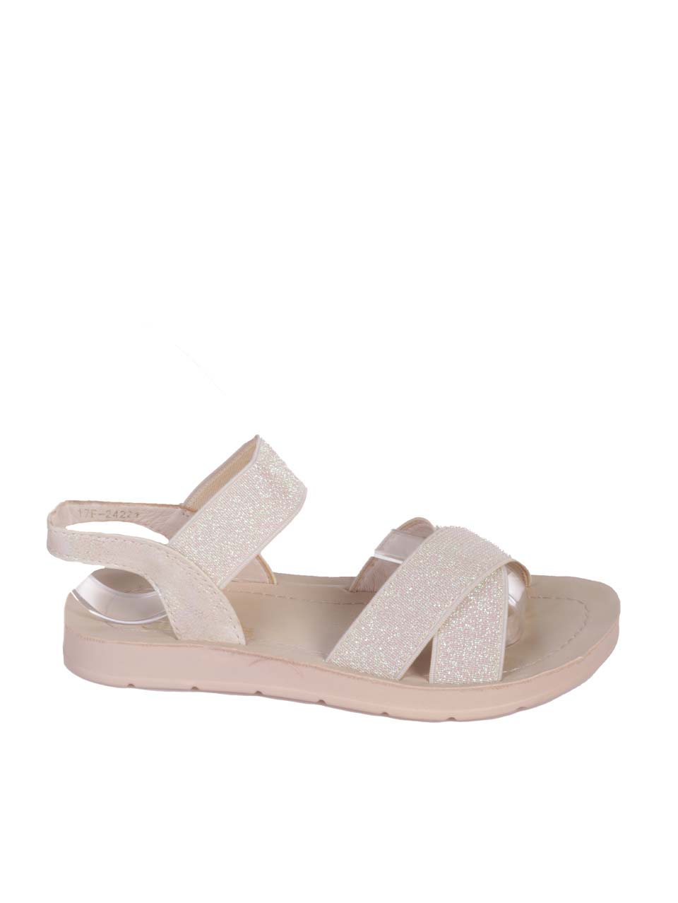 Ежедневни детски сандали в бежово 17F-24221 beige