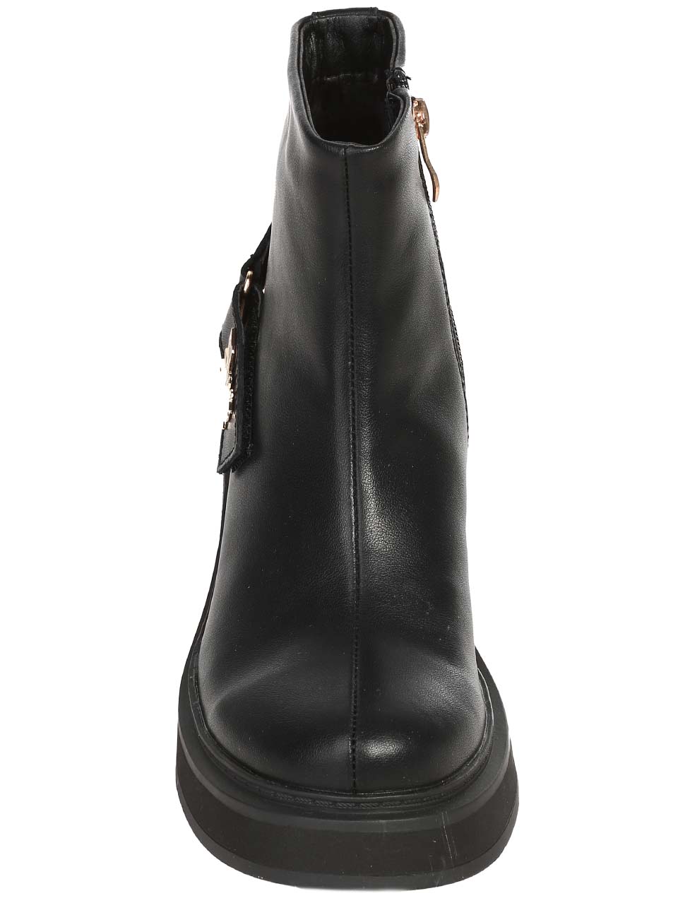 Ежедневни дамски боти от естествена кожа в черно 2AF-24515 black