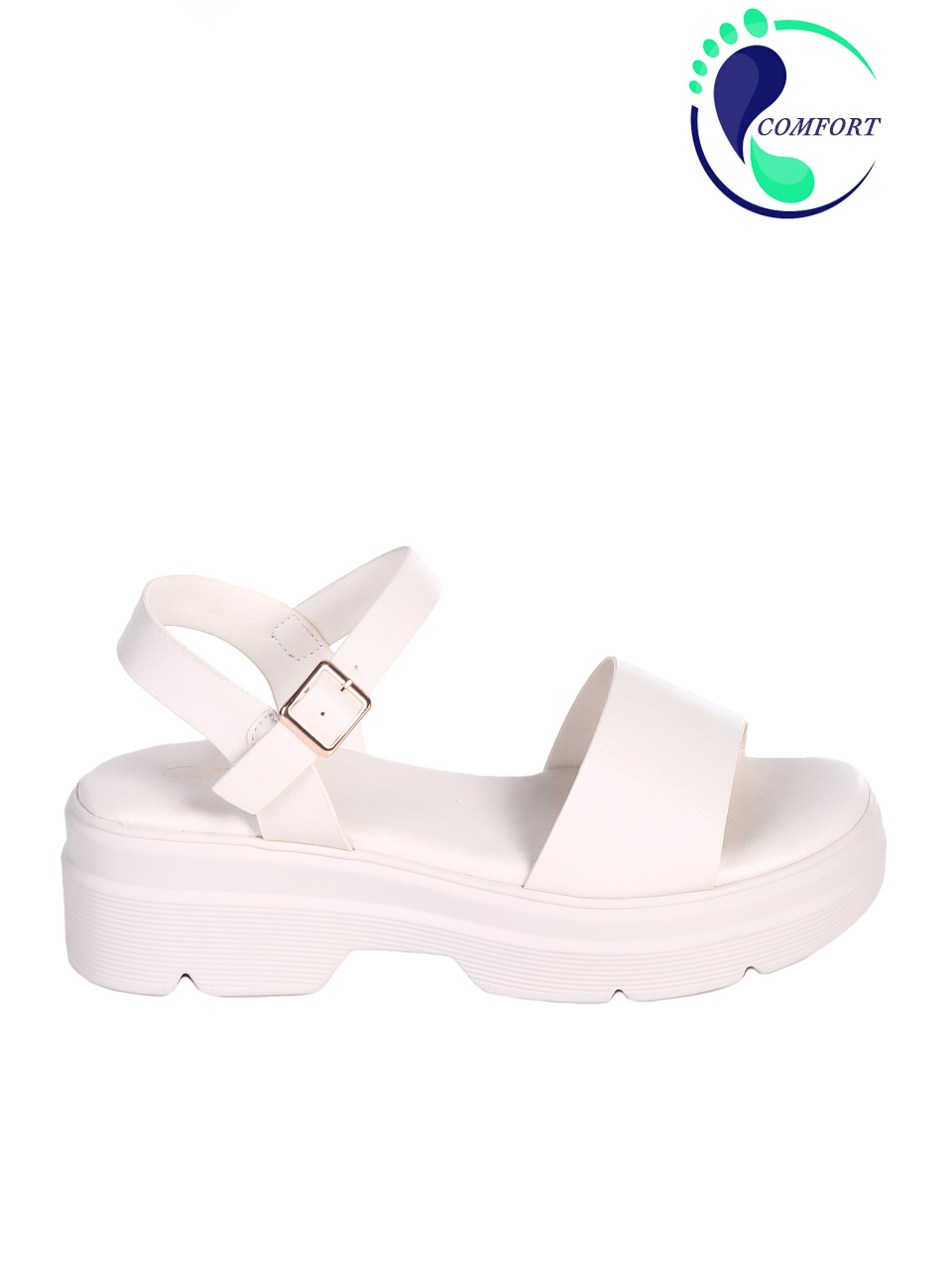 Ежедневни дамски сандали в бежово 4H-25164 off white