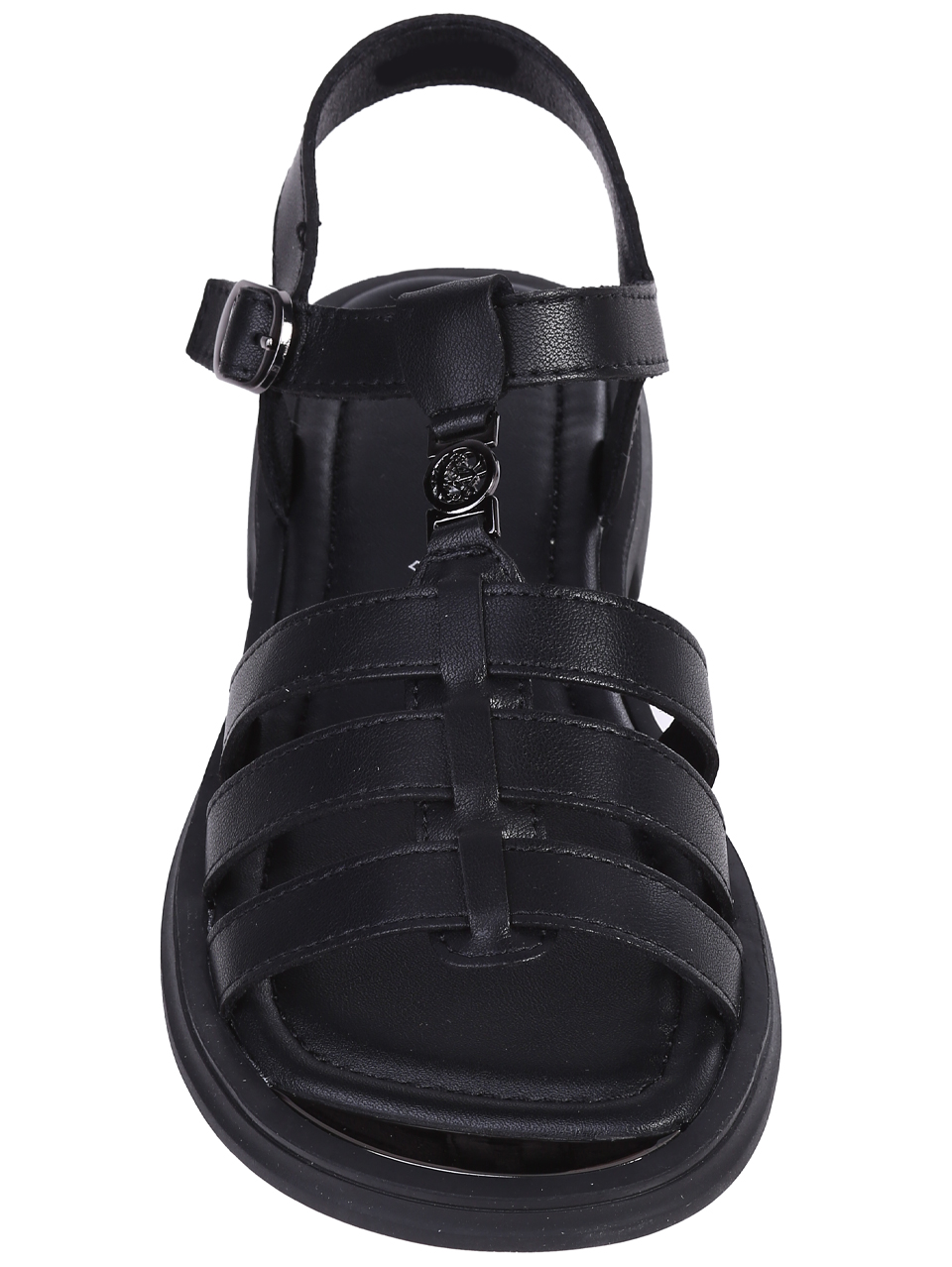 Ежедневни дамски сандали от естествена кожа в черно 4AF-25059 black