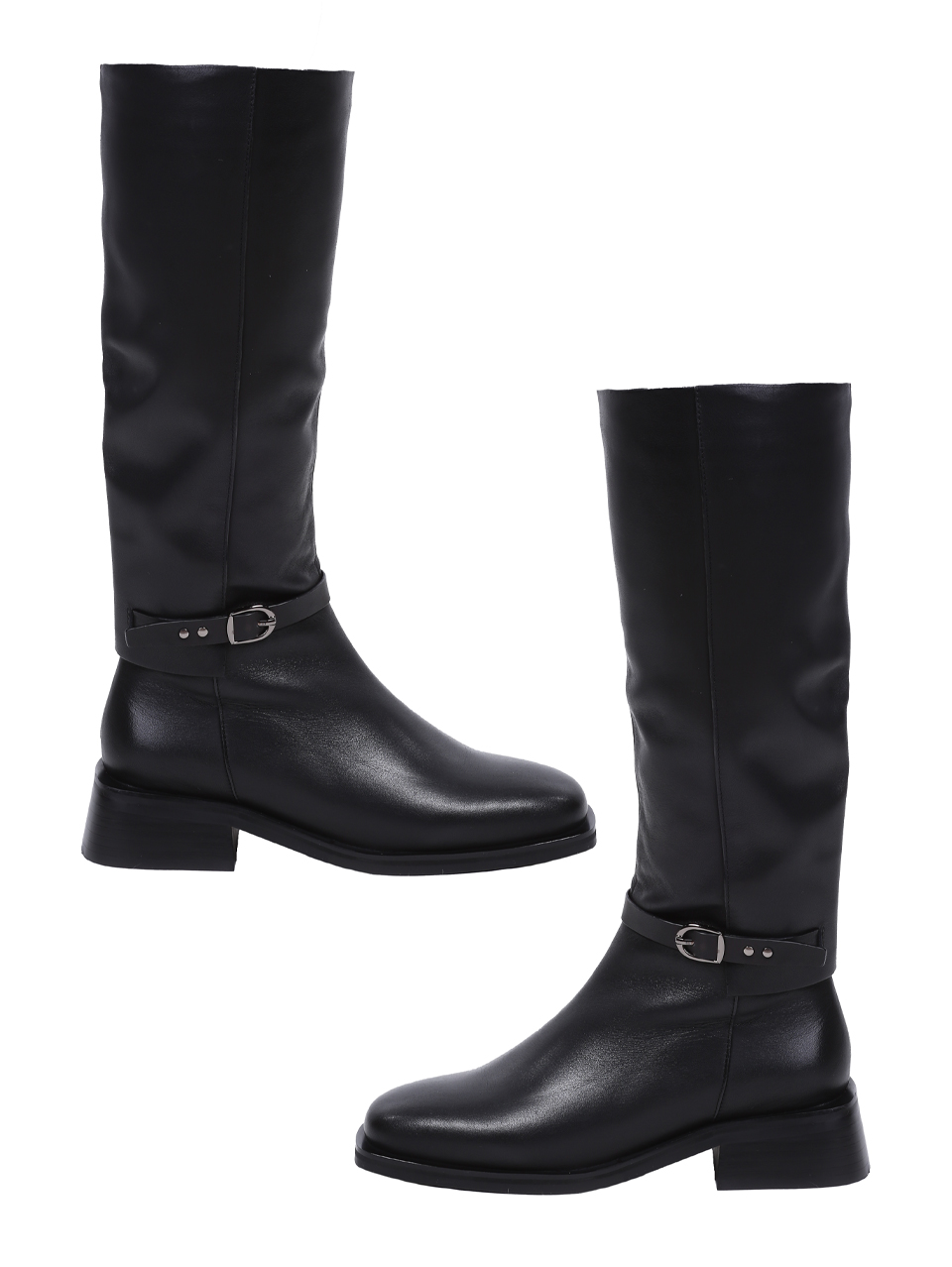 Ежедневни дамски ботуши от естествена кожа в черно W243-15-S32-N1249R black
