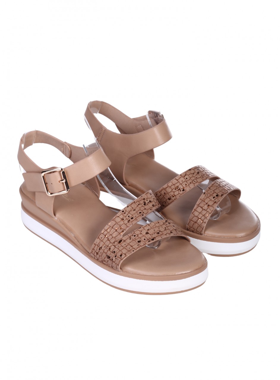 Ежедневни дамски сандали в бежово 4H-25172 beige