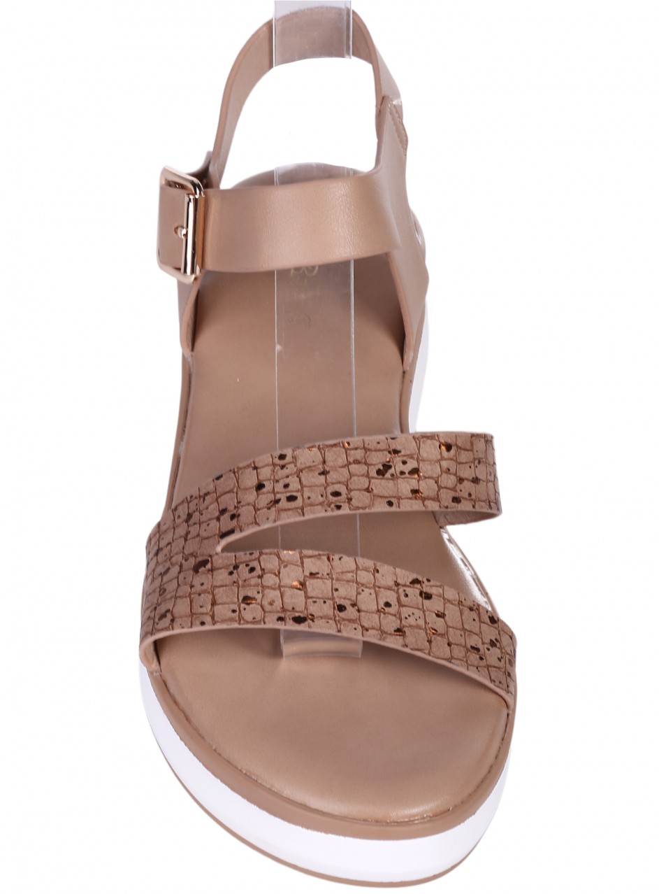 Ежедневни дамски сандали в бежово 4H-25172 beige