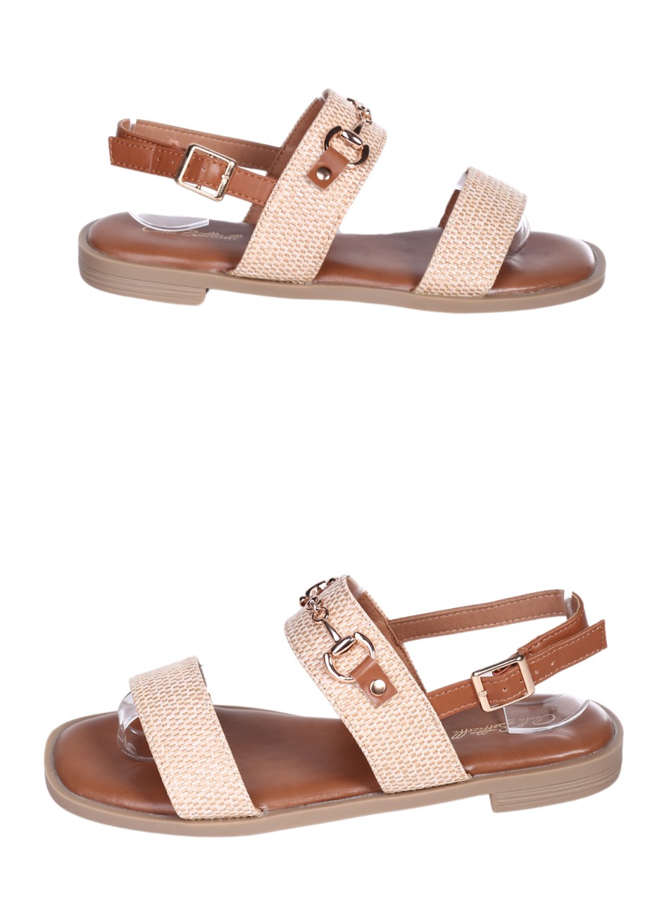 Ежедневни дамски сандали в бежово 4H-25177 beige