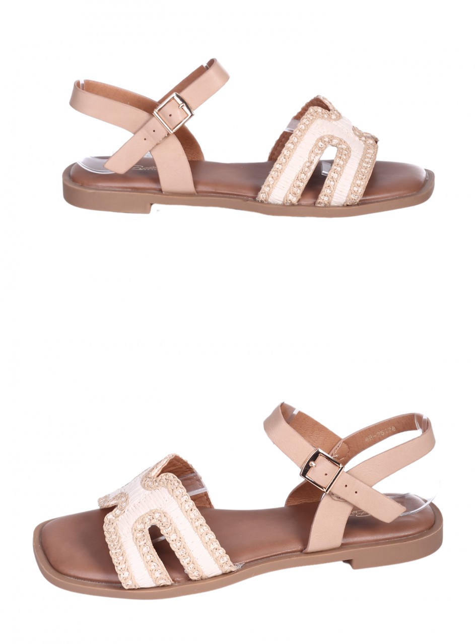 Ежедневни дамски сандали в бежово 4H-25178 off white