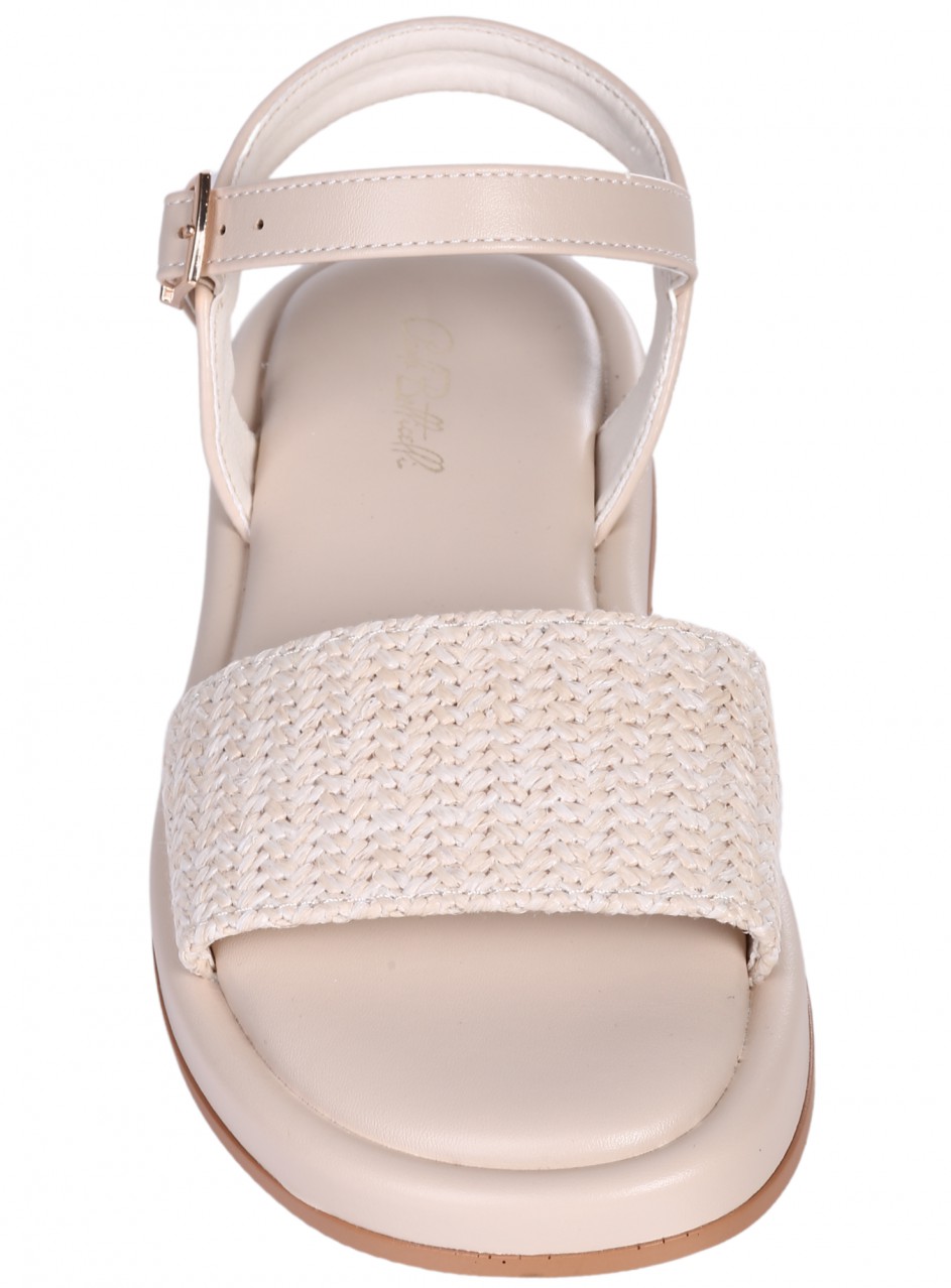 Ежедневни дамски сандали в бежово 4H-25181 off white