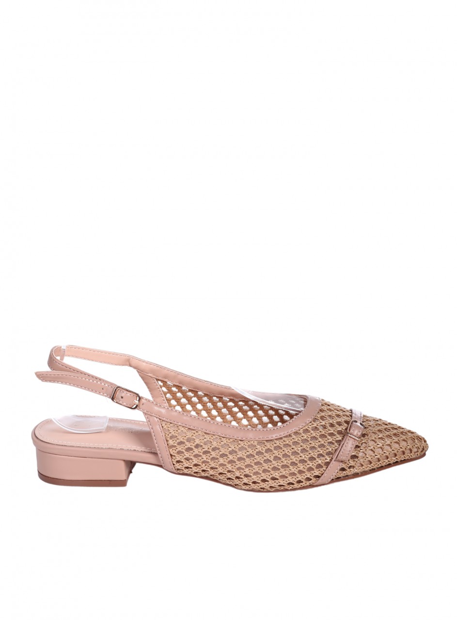Ежедневни дамски обувки, с перфорации, в бежово 3M-25206 beige