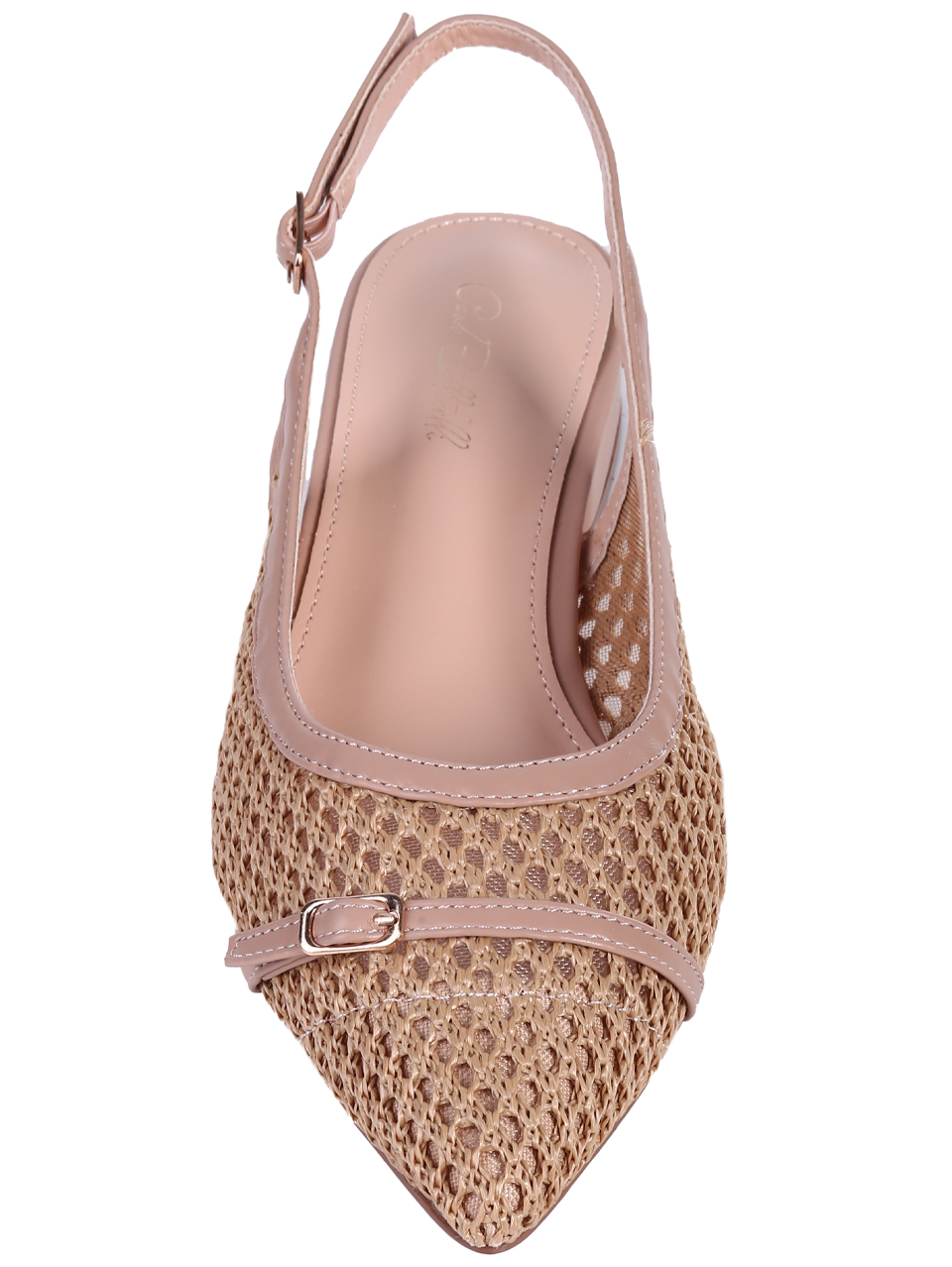 Ежедневни дамски обувки, с перфорации, в бежово 3M-25206 beige