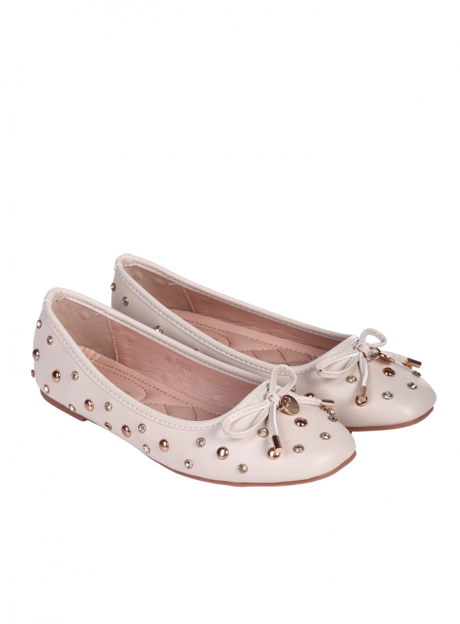 Ежедневни дамски обувки в бежово 3M-25263 beige
