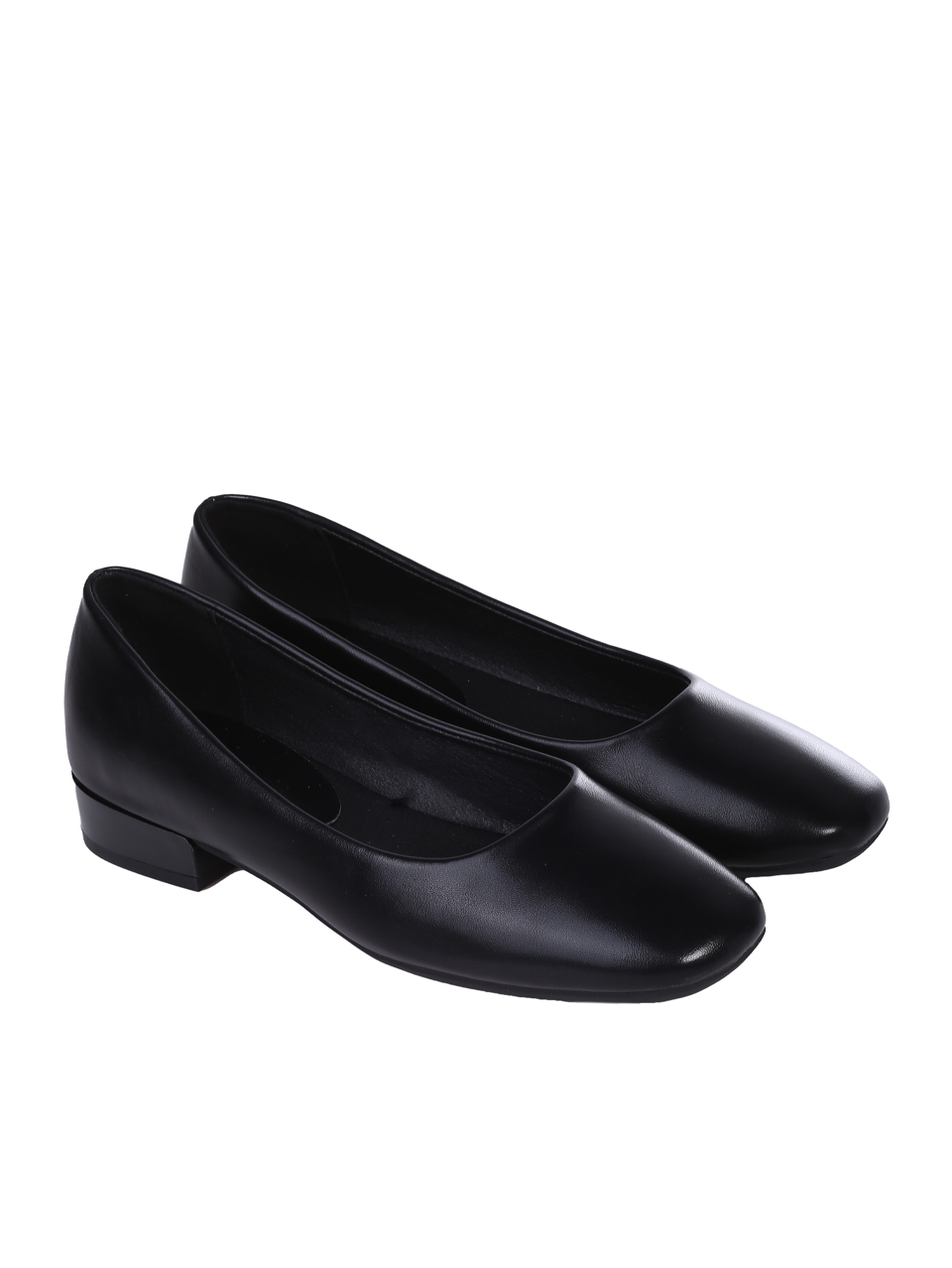 Ежедневни дамски обувки в черно  3C-25266 black pu