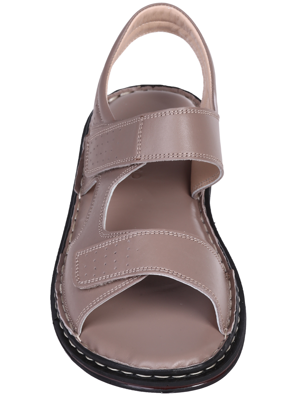 Ежедневни мъжки сандали от естествена кожа в бежово 8AT-25416 beige