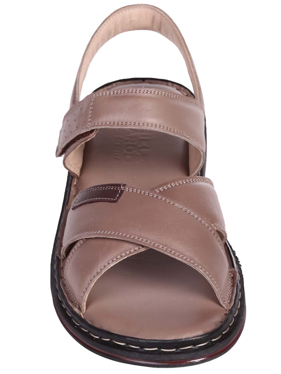 Ежедневни мъжки сандали от естествена кожа в бежово 8AT-25417 beige (24402)