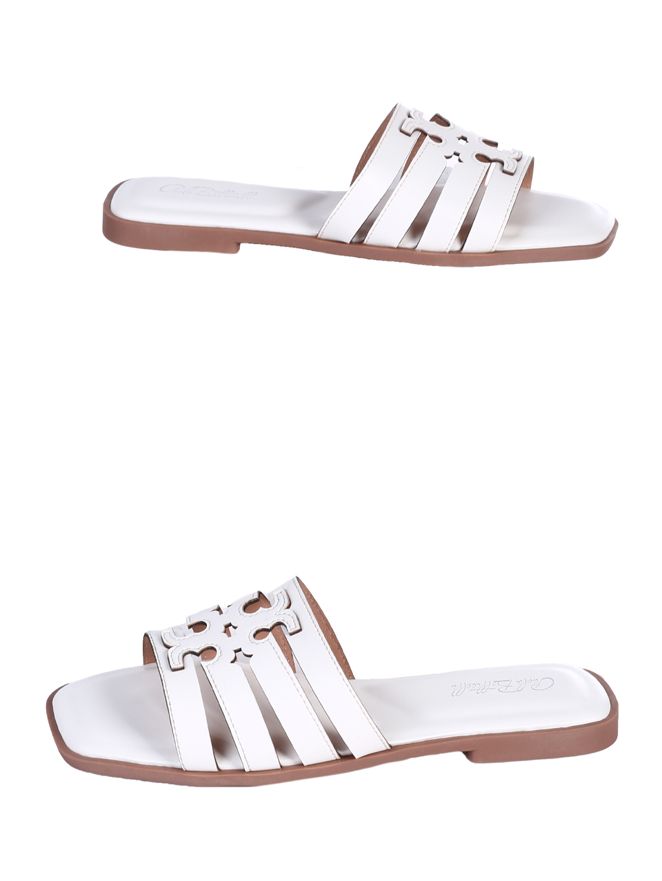 Ежедневни дамски чехли в бяло 5C-25200 white
