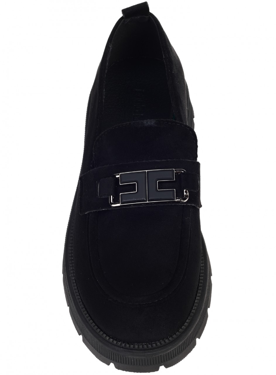 Ежедневни дамски обувки в черно  3C-25369 black suede (24644)