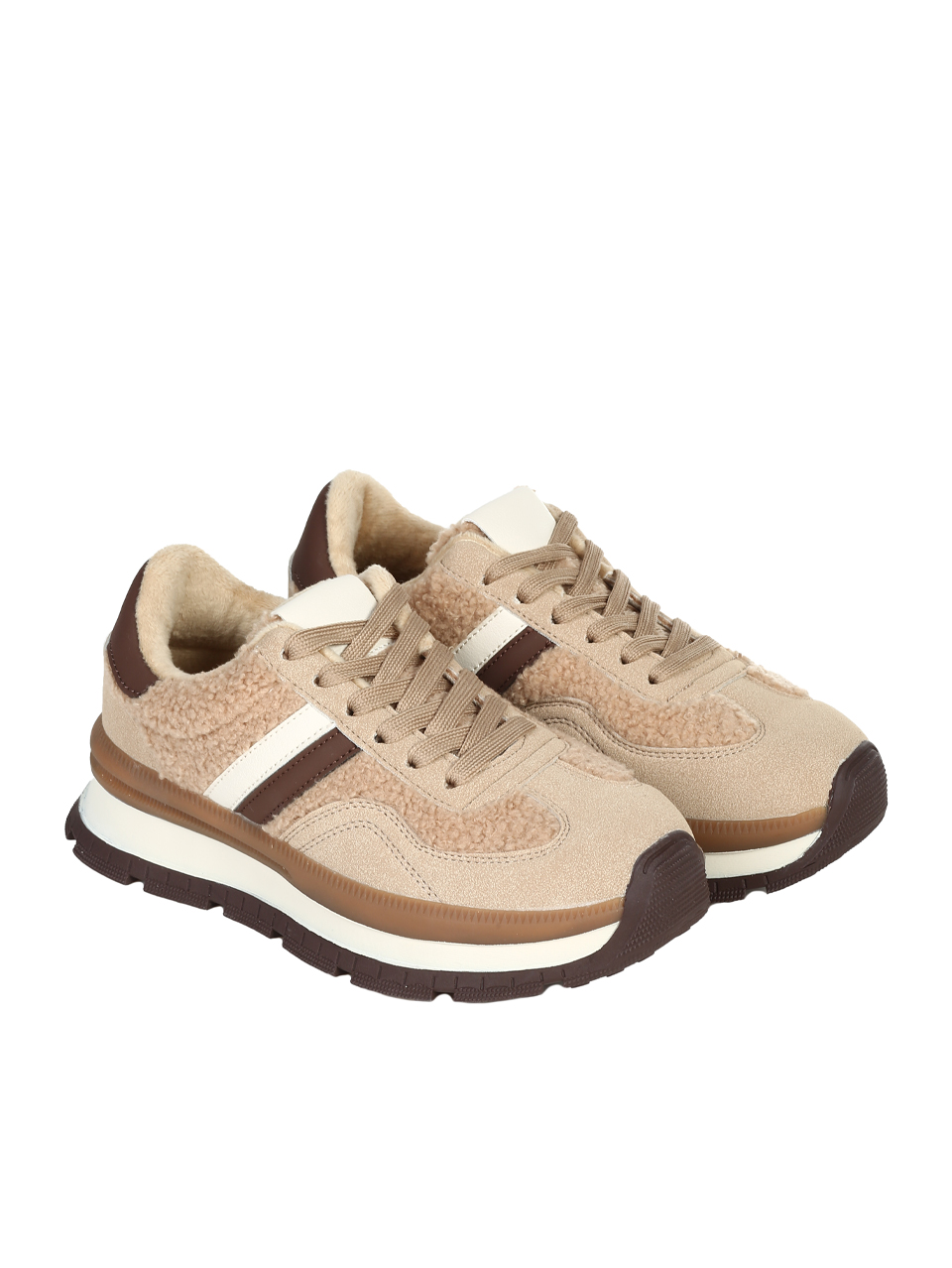 Ежедневни дамски обувки в бежово 3U-25504 beige