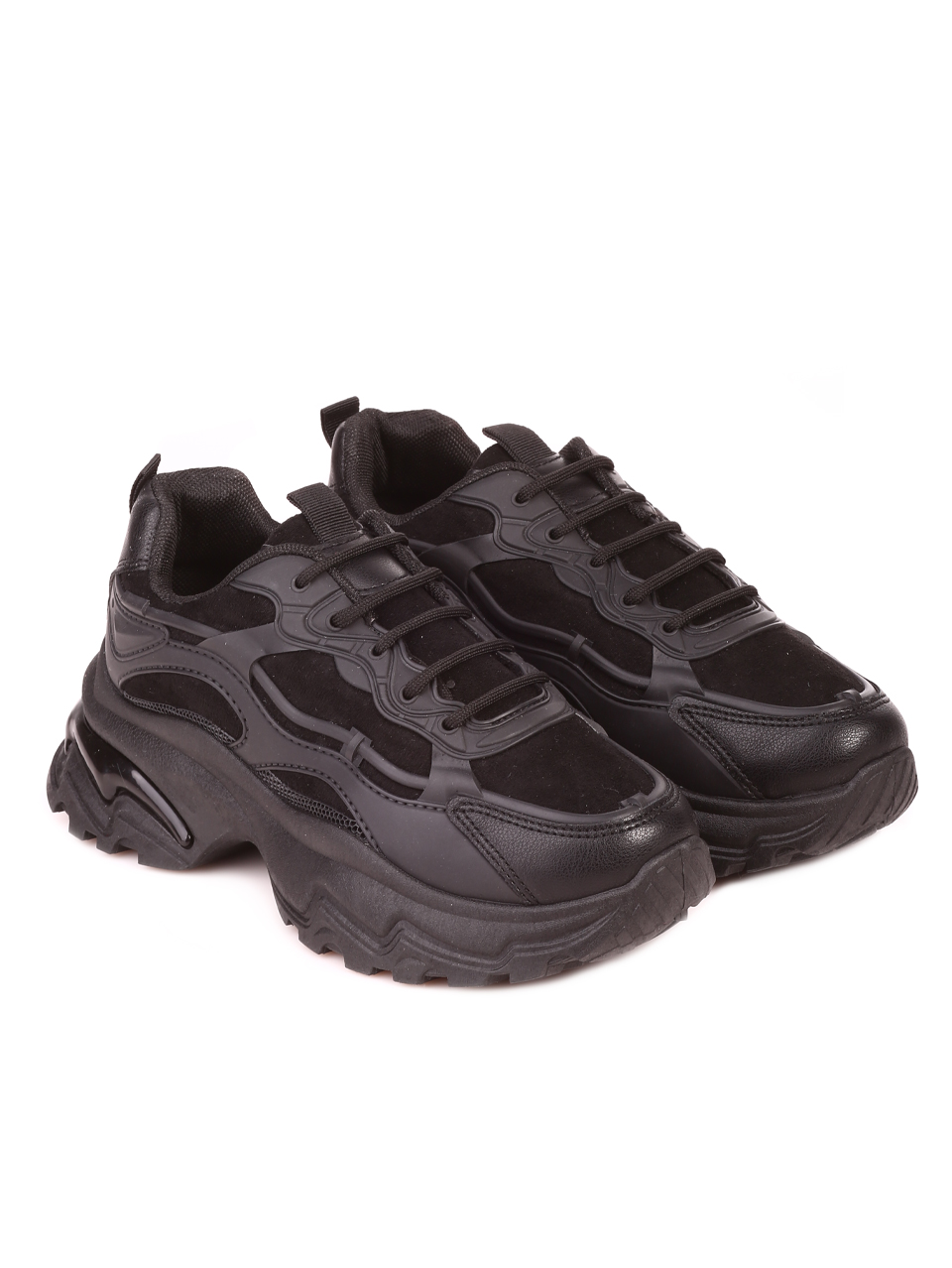Ежедневни дамски обувки в черно 3U-25513 black (24518)