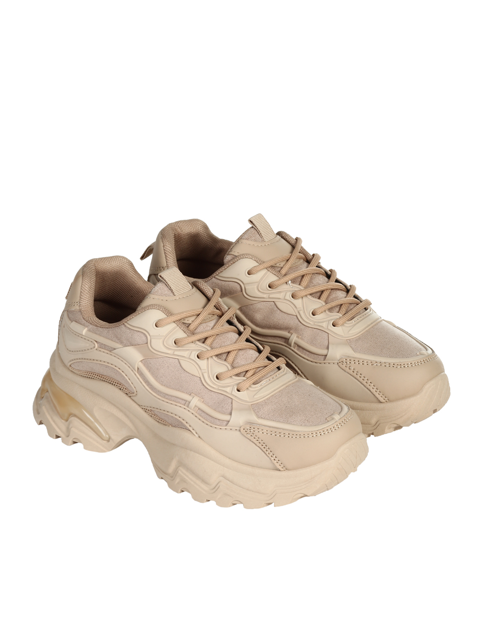 Ежедневни дамски обувки в бежово 3U-25513 beige