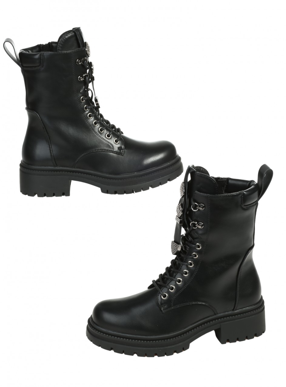 Ежедневни дамски боти в черно 2R-25560 black