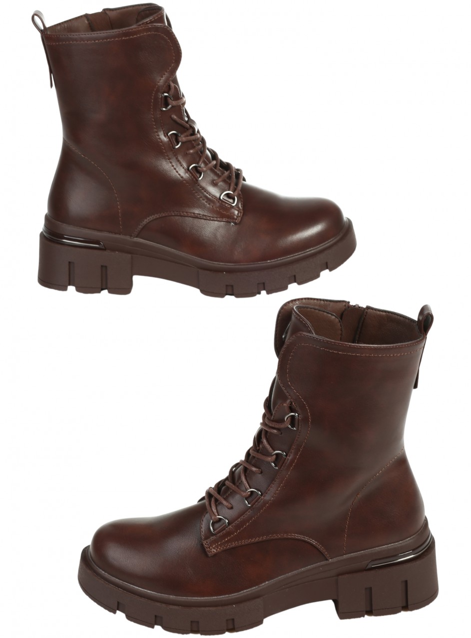 Ежедневни дамски боти в кафяво 2R-25572 brown