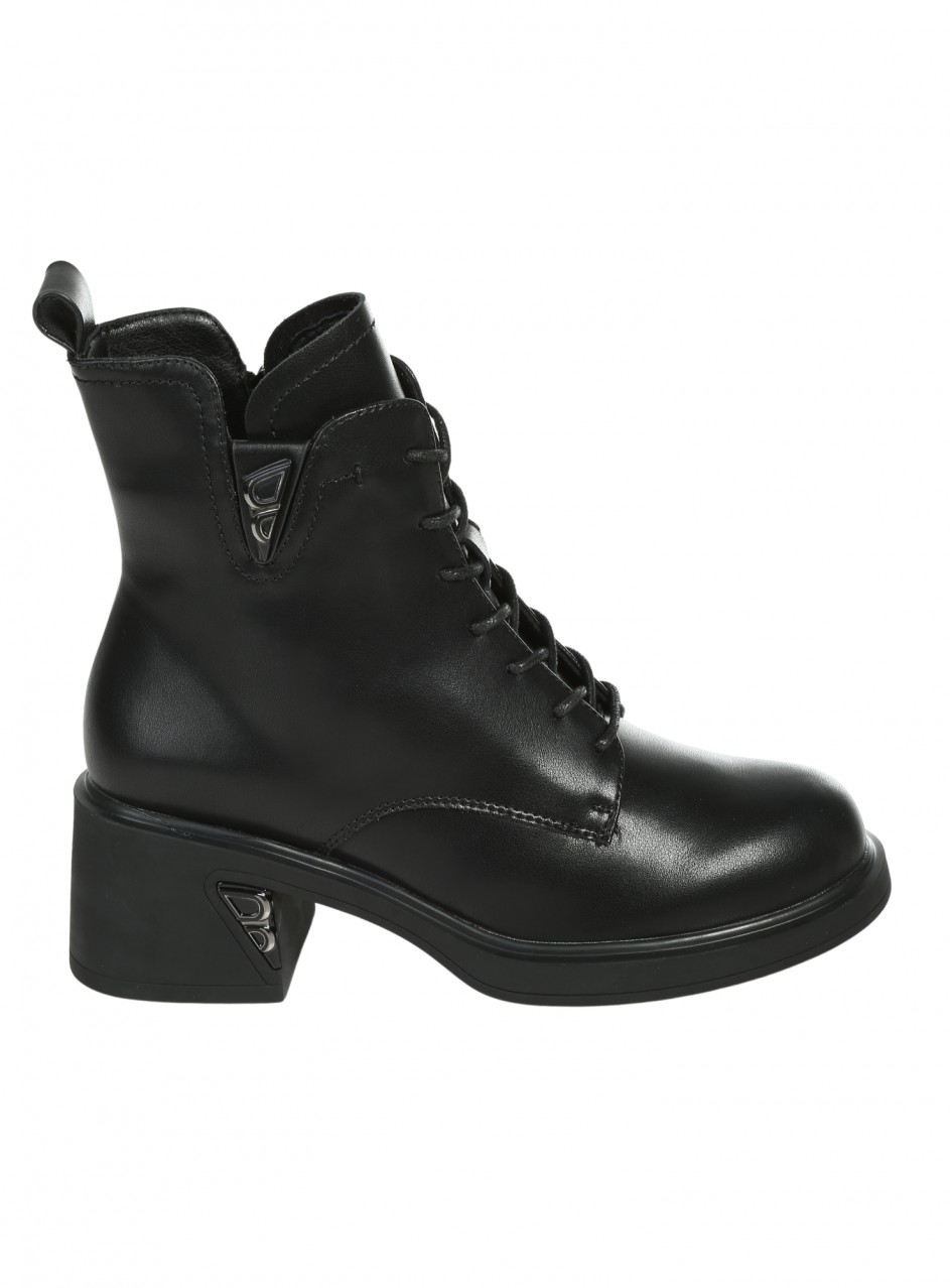 Ежедневни дамски боти от естествена кожа в черно 2AF-25580 black