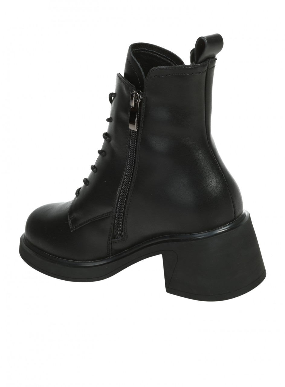 Ежедневни дамски боти от естествена кожа в черно 2AF-25580 black