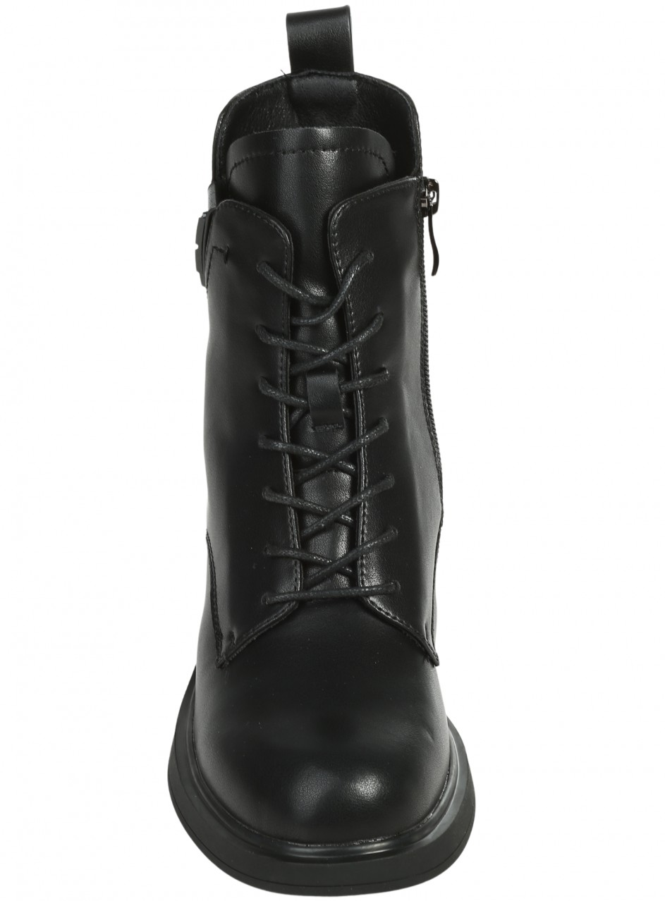 Ежедневни дамски боти от естествена кожа в черно 2AF-25580 black