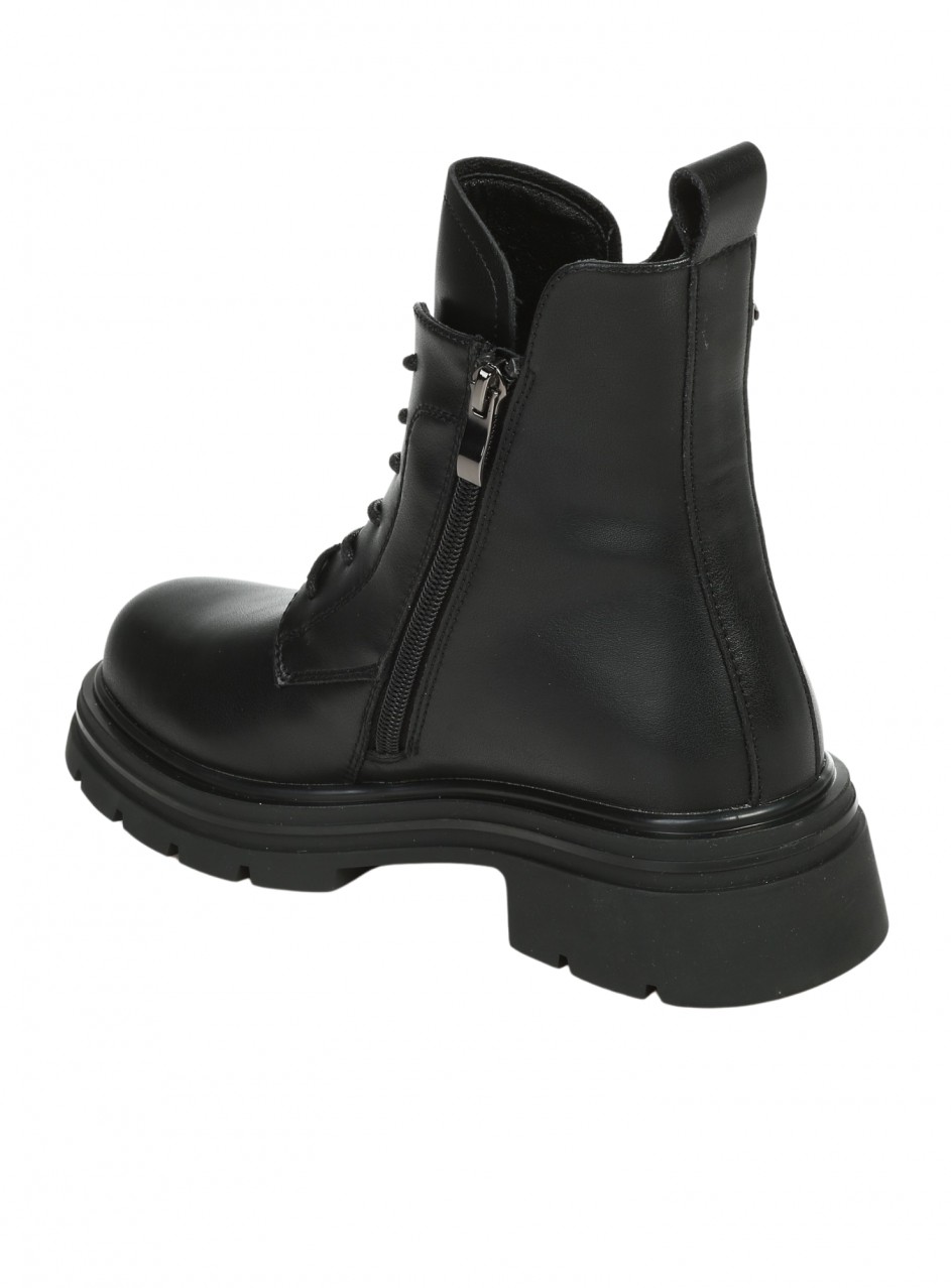 Ежедневни дамски боти от естествена кожа в черно 2AF-25582 black