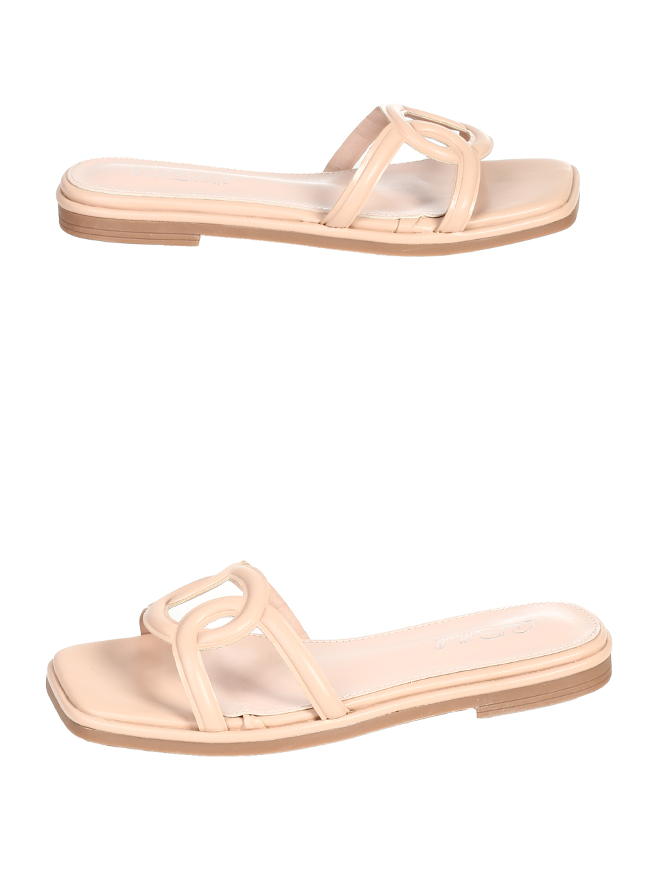 Ежедневни дамски чахли в бежово 5M-25038 beige