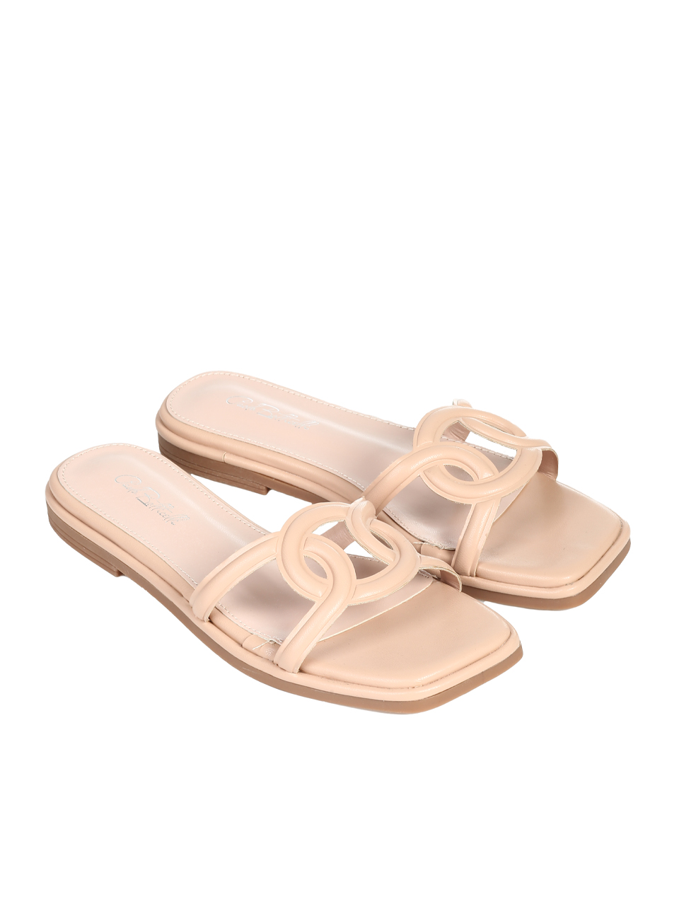 Ежедневни дамски чахли в бежово 5M-25038 beige