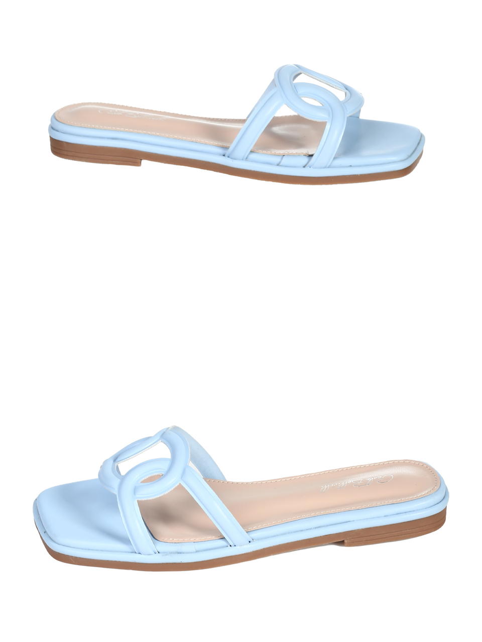 Ежедневни дамски чахли в синьо 5M-25038 blue