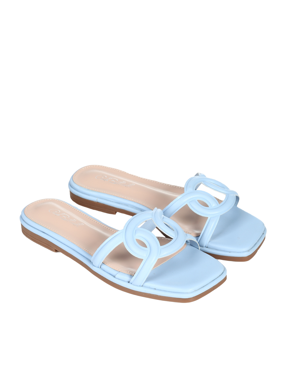 Ежедневни дамски чахли в синьо 5M-25038 blue