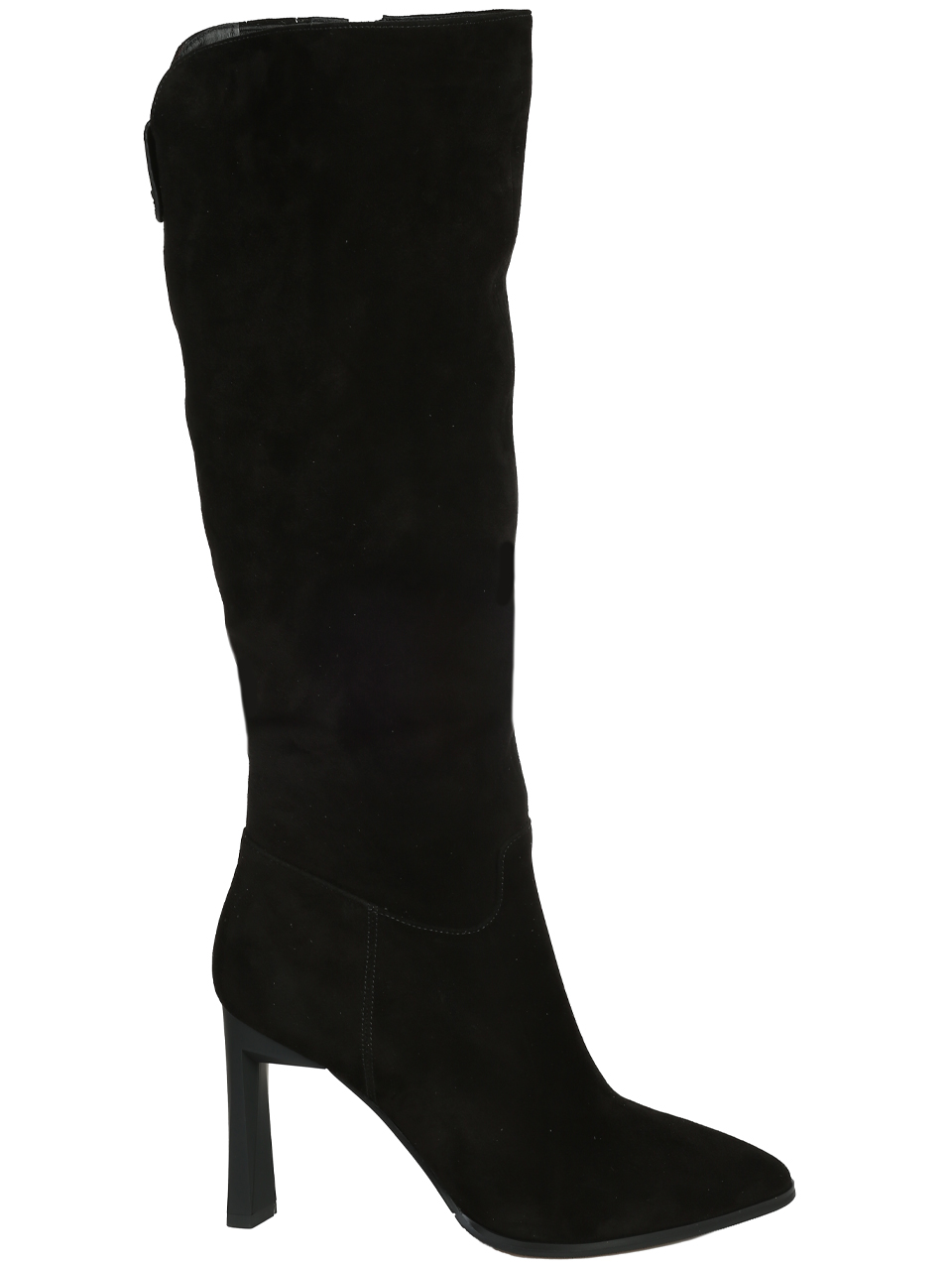 Елегантни дамски ботуши от естествен велур в черно 1I-25875 black suede